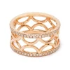 Bague bandeau Perp&eacute;tuel.le semi-pav&eacute;e