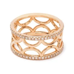 Bague bandeau Perp&eacute;tuel.le semi-pav&eacute;e