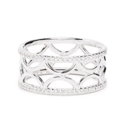 Bague bandeau Perp&eacute;tuel.le semi-pav&eacute;e