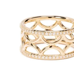 Bague bandeau Perp&eacute;tuel.le semi-pav&eacute;e