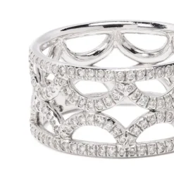 Bague bandeau Perp&eacute;tuel.le pav&eacute;e