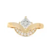 Bague Embl&egrave;me 0.5ct Princesse semi-pav&eacute;e