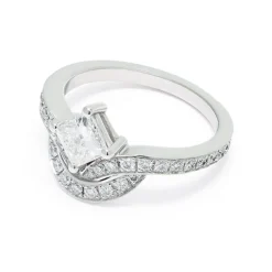 Bague Embl&egrave;me 1.2ct Princesse pav&eacute;e