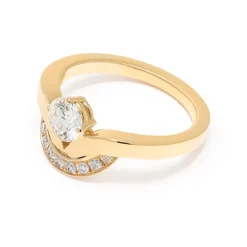 Bague Embl&egrave;me 0.5ct semi-pav&eacute;e