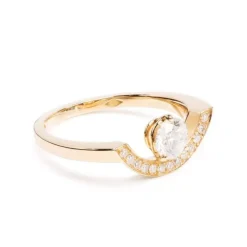 Bague Intrépide grand arc 0.5ct pavée