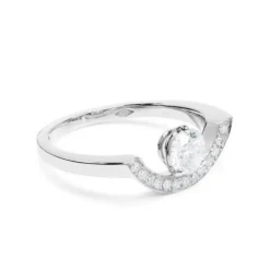 Bague Intr&eacute;pide grand arc 0.5ct pav&eacute;e
