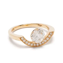 Bague Intrépide grand arc 1ct pavée
