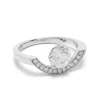 Bague Intr&eacute;pide grand arc 1ct pav&eacute;e