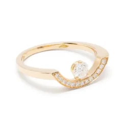 Bague Intr&eacute;pide grand arc 0.25ct pav&eacute;e