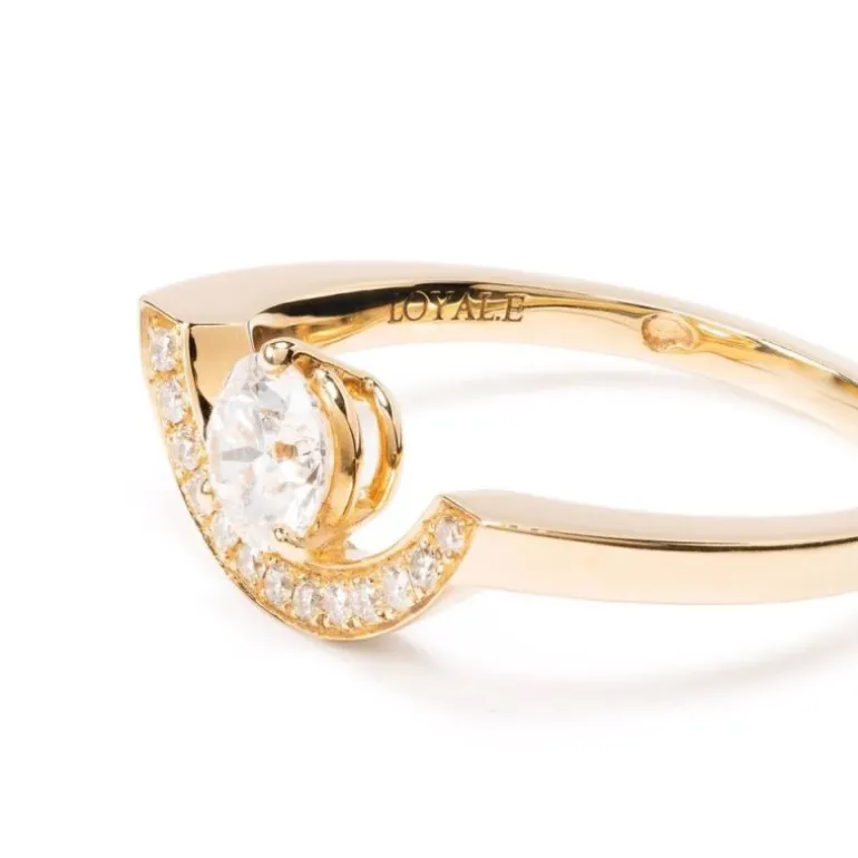 Bague Intrépide grand arc 0.5ct pavée