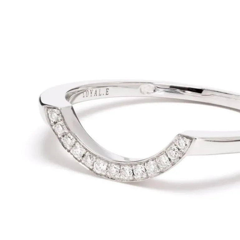 Bague Intrépide grand arc pavée