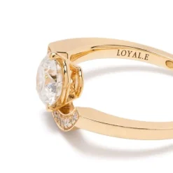 Bague Intr&eacute;pide grand arc 1ct pav&eacute;e