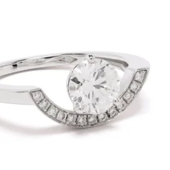 Bague Intr&eacute;pide grand arc 1ct pav&eacute;e