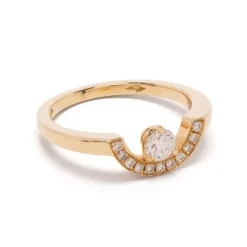 Bague Intrépide petit arc 0.25ct pavée