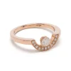 Bague Intr&eacute;pide petit arc 0.25ct pav&eacute;e
