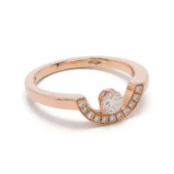 Bague Intr&eacute;pide petit arc 0.25ct pav&eacute;e