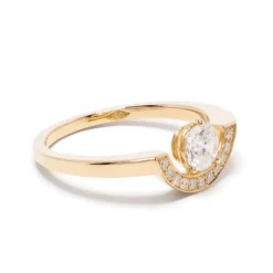 Bague Intr&eacute;pide petit arc 0.5ct pav&eacute;e