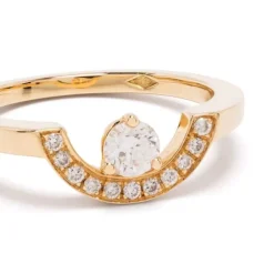 Bague Intr&eacute;pide petit arc 0.25ct pav&eacute;e