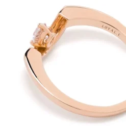 Bague Intr&eacute;pide petit arc 0.25ct pav&eacute;e