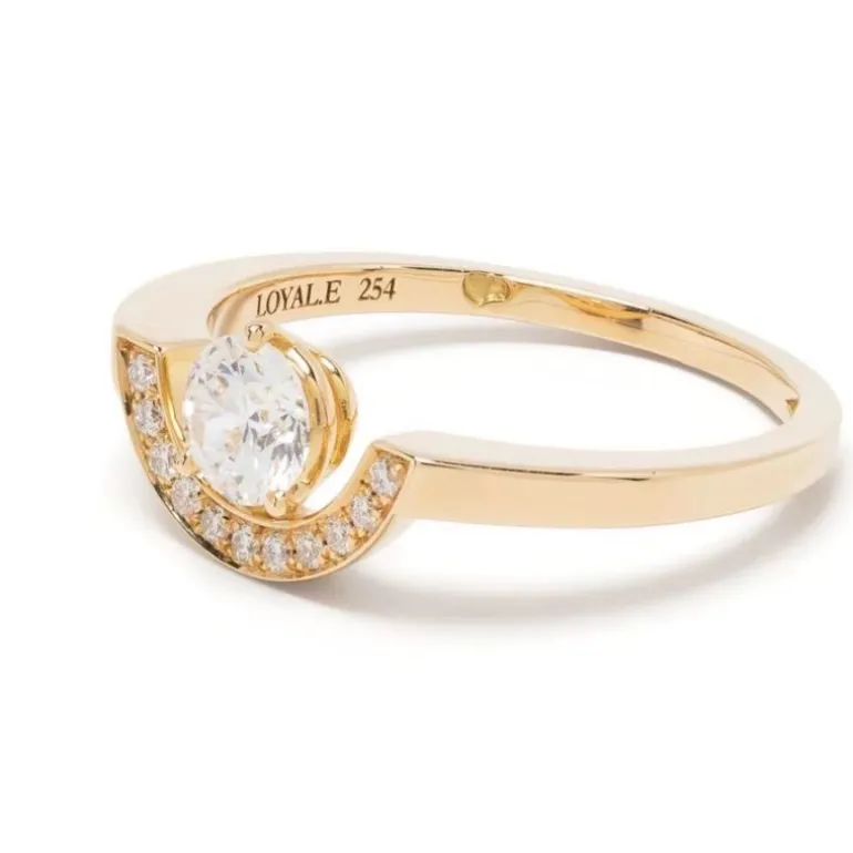 Bague Intrépide petit arc 0.5ct pavée