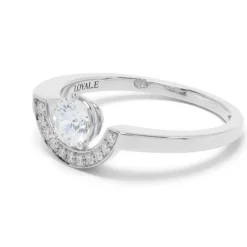 Bague Intr&eacute;pide petit arc 0.5ct pav&eacute;e