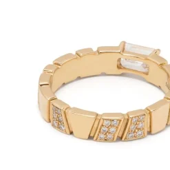 Bague Ride & Love semi-pav&eacute;e 0.6ct &Eacute;meraude