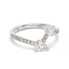 Bague Toi+Moi 0.25ct 0.35ct pav&eacute;e