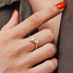 Bague Toi+Moi 0.25ct 0.6ct pav&eacute;e