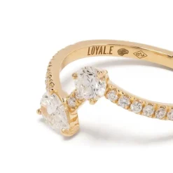 Bague Toi+Moi 0.25ct 0.35ct pav&eacute;e