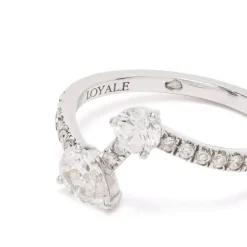 Bague Toi+Moi 0.25ct 0.35ct pav&eacute;e