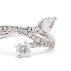 Bague Toi+Moi Toujours 0.25ct 0.35ct pav&eacute;e