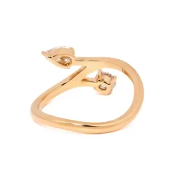 Bague Toi+Moi Toujours 0.25ct 0.35ct pav&eacute;e