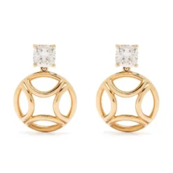 Boucles d'oreilles pendantes Perp&eacute;tuel.le 1ct x2 Coussin