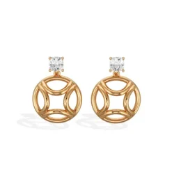 Boucles d'oreilles pendantes Perp&eacute;tuel.le 0.5ct x2 Coussin
