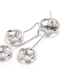 Boucles d'oreilles pendantes Perp&eacute;tuel.le 0.25ct x2 pav&eacute;es
