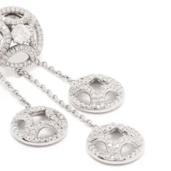 Boucles d'oreilles pendantes Perp&eacute;tuel.le 0.25ct x2 pav&eacute;es