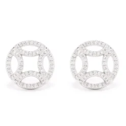 Boucles d'oreilles Perp&eacute;tuel.le pav&eacute;es