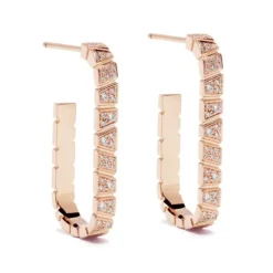 Boucles d'oreilles Ride & Love pav&eacute;es Medium