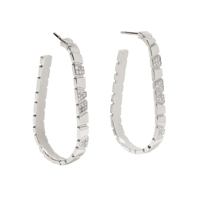 Boucles d'oreilles Ride & Love semi-pavées Large