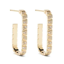 Boucles d'oreilles Ride & Love pav&eacute;es Medium