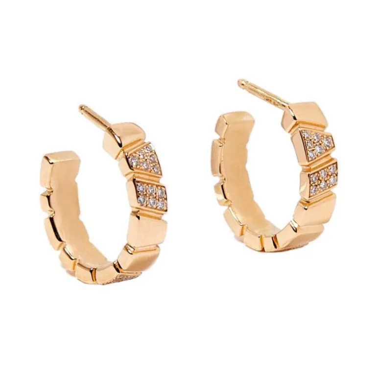 Boucles d'oreilles Ride & Love semi-pavées Small