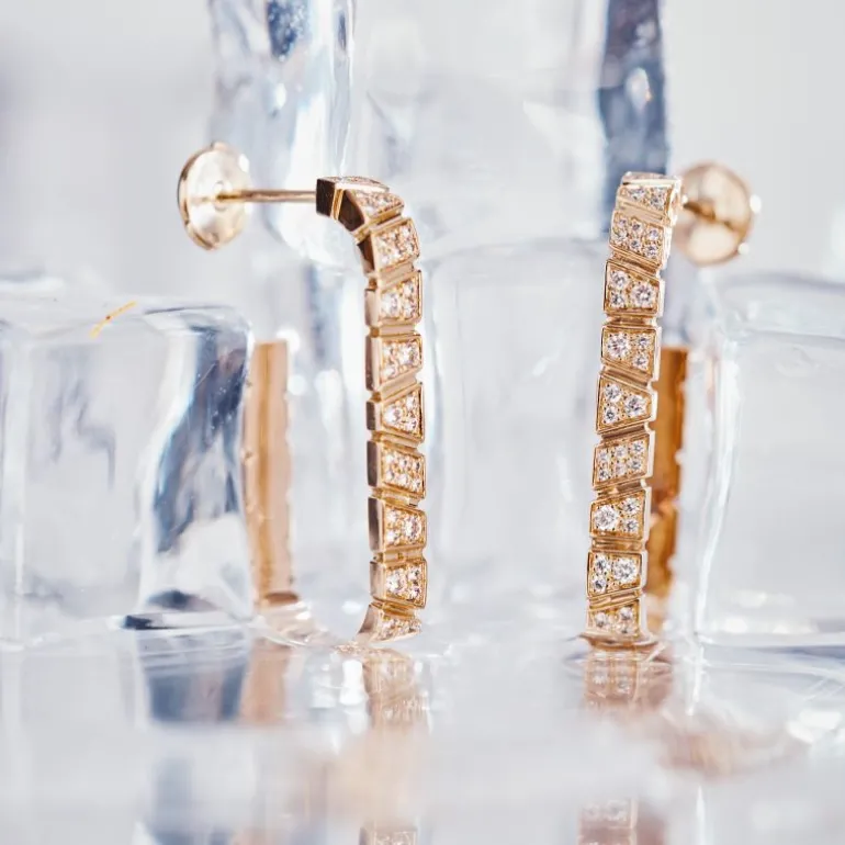 Boucles d'oreilles Ride & Love pavées Medium