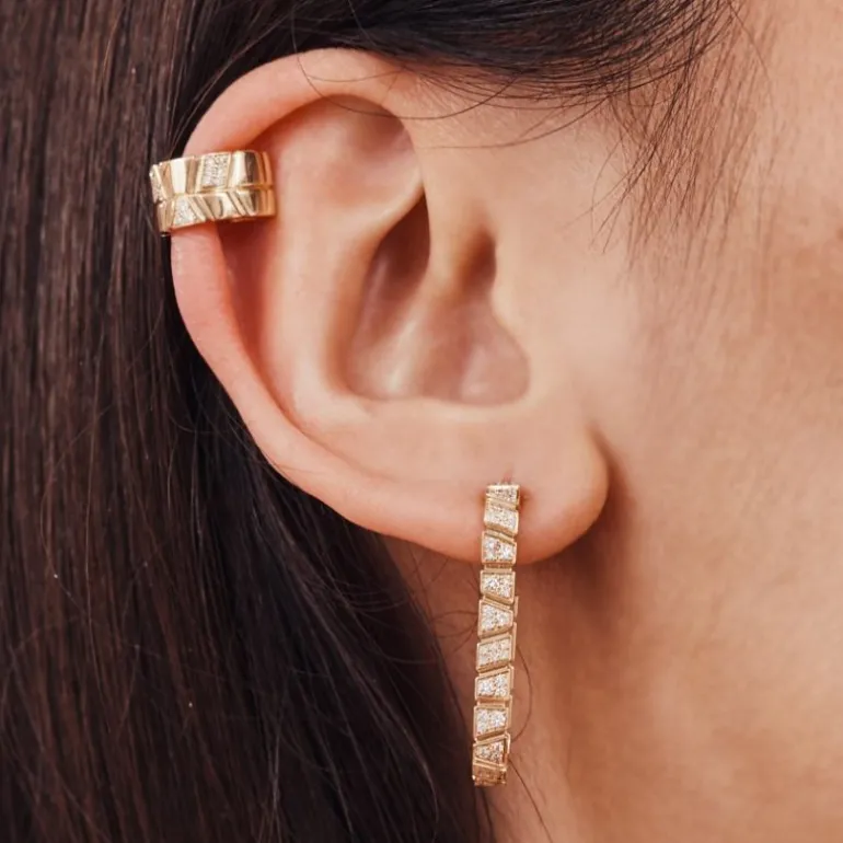 Boucles d'oreilles Ride & Love pavées Medium