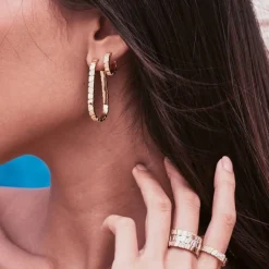 Boucles d'oreilles Ride & Love pav&eacute;es Small