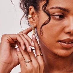 Boucles d'oreilles Ride & Love semi-pavées Medium