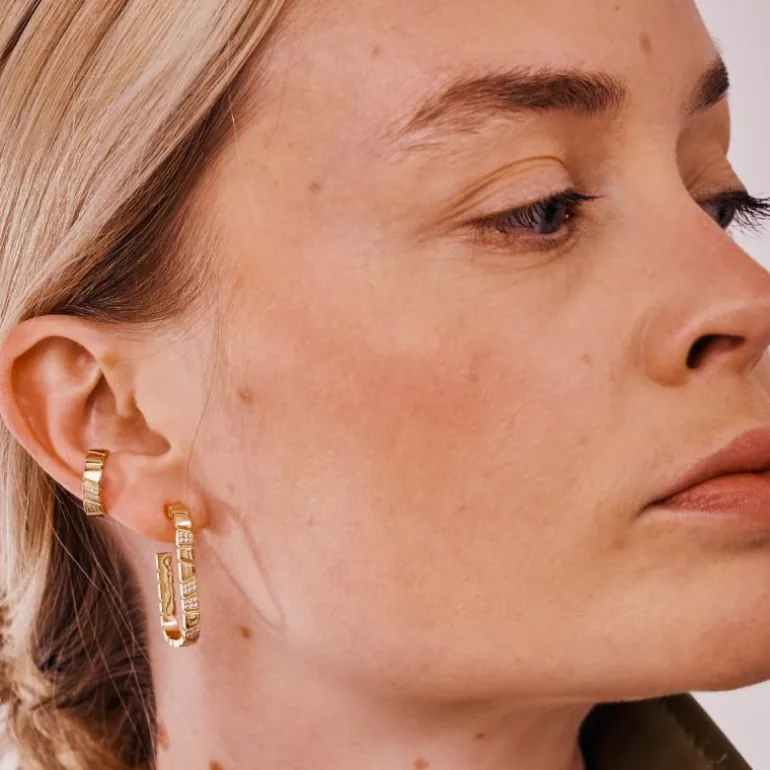 Boucles d'oreilles Ride & Love semi-pavées Medium