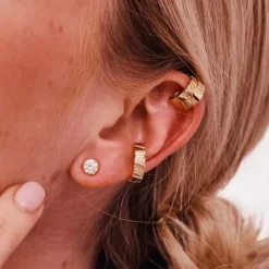 Clip Earcuff Ride & Love semi-pav&eacute;e Altern&eacute;e