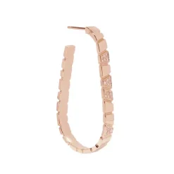 Mono-Boucle d'oreille Ride & Love semi-pav&eacute;e Large