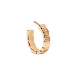Mono-Boucle d'oreille Ride & Love semi-pav&eacute;e Small