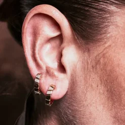 Mono-Boucle d'oreille Ride & Love pav&eacute;e Small
